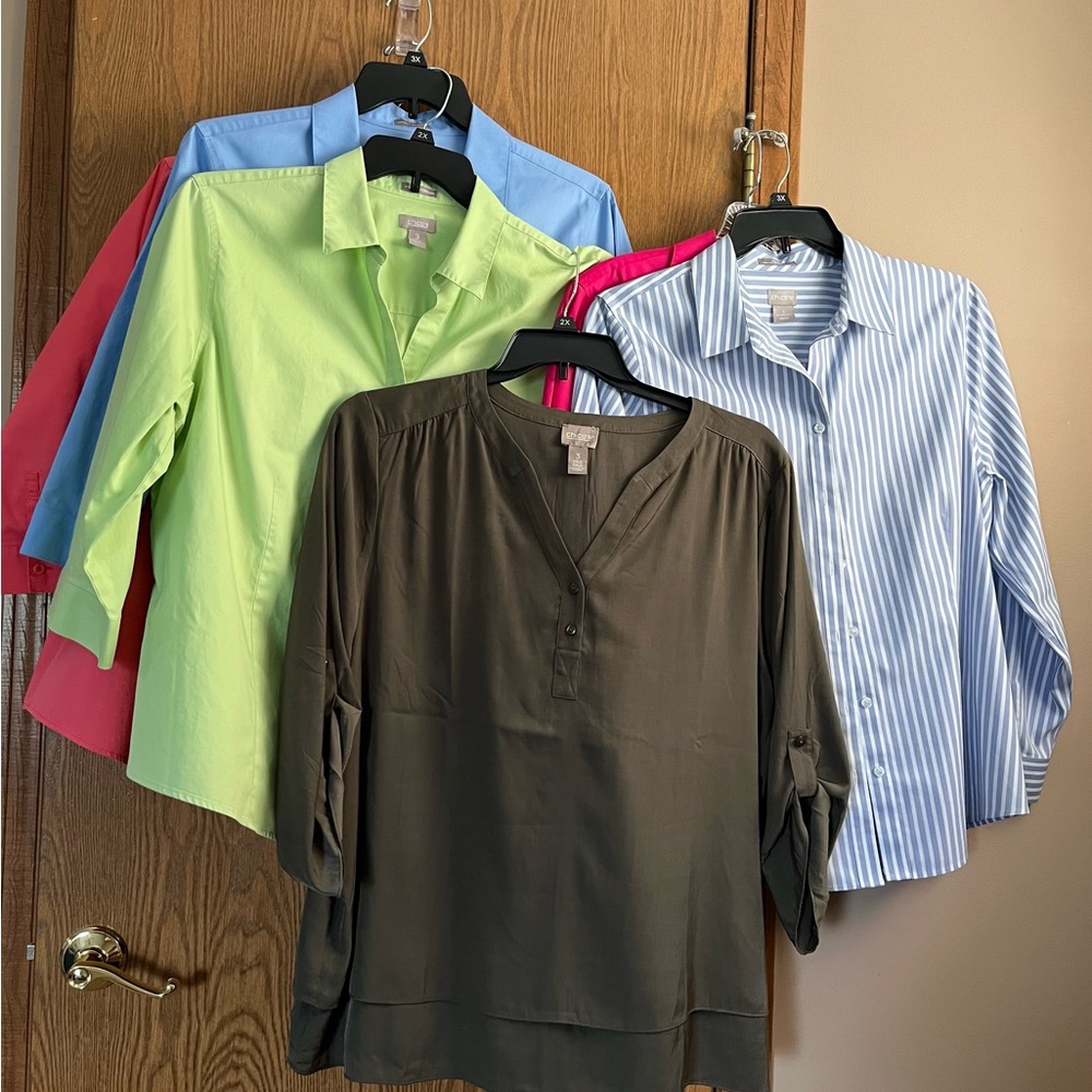 Chicos women’s blouses lot of 6 size 3 (16/18)